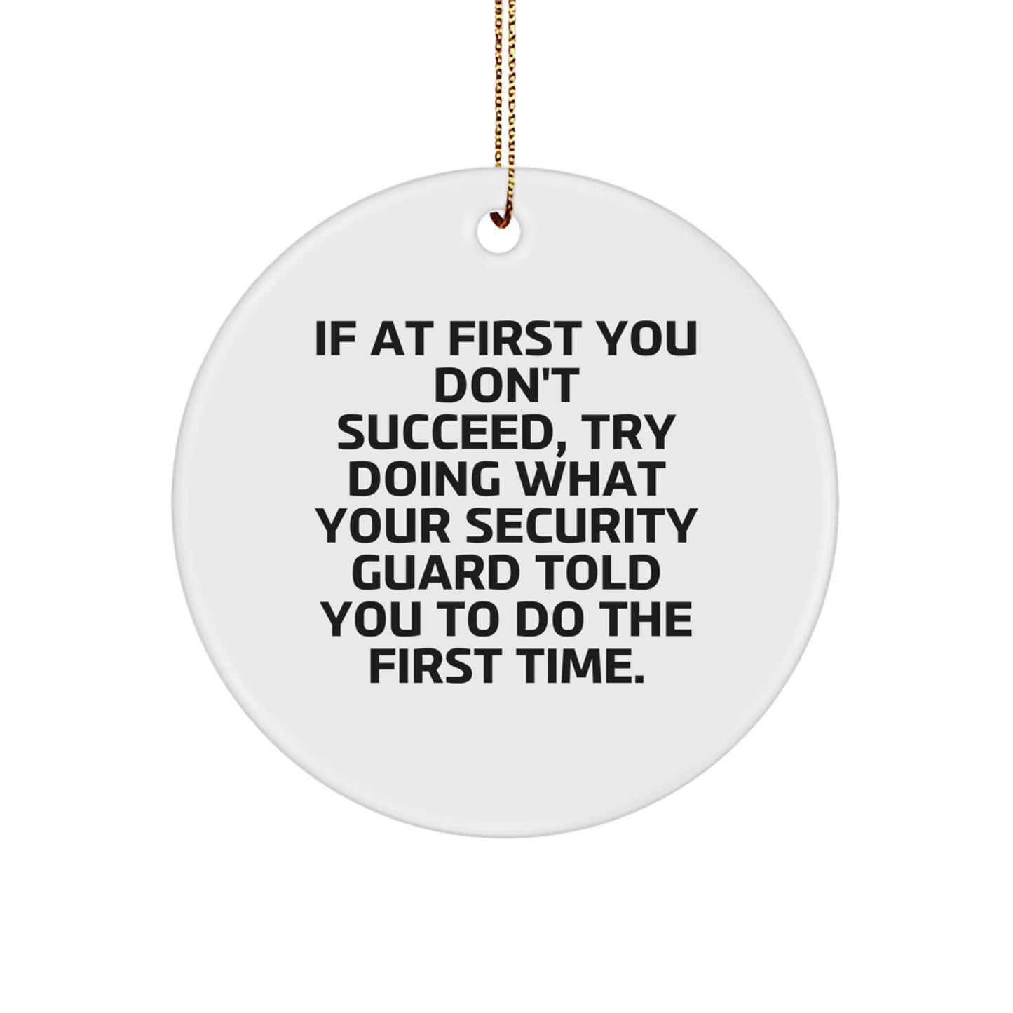 Playful Security Guard Christmas Ornament for Friends Novelty Gift - Image 1