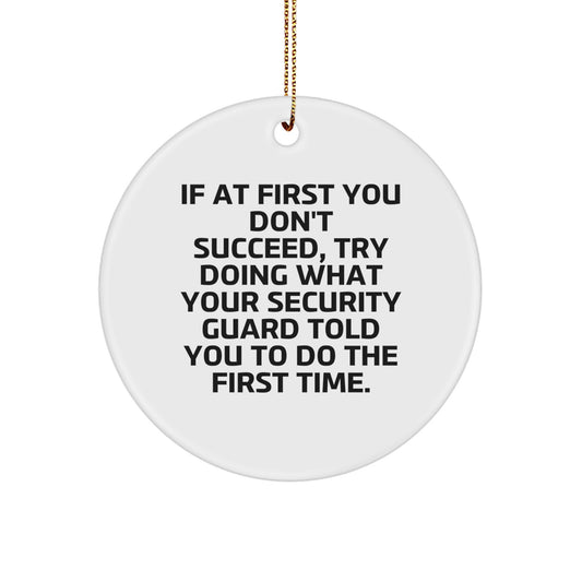 Playful Security Guard Christmas Ornament for Friends Novelty Gift - Image 1