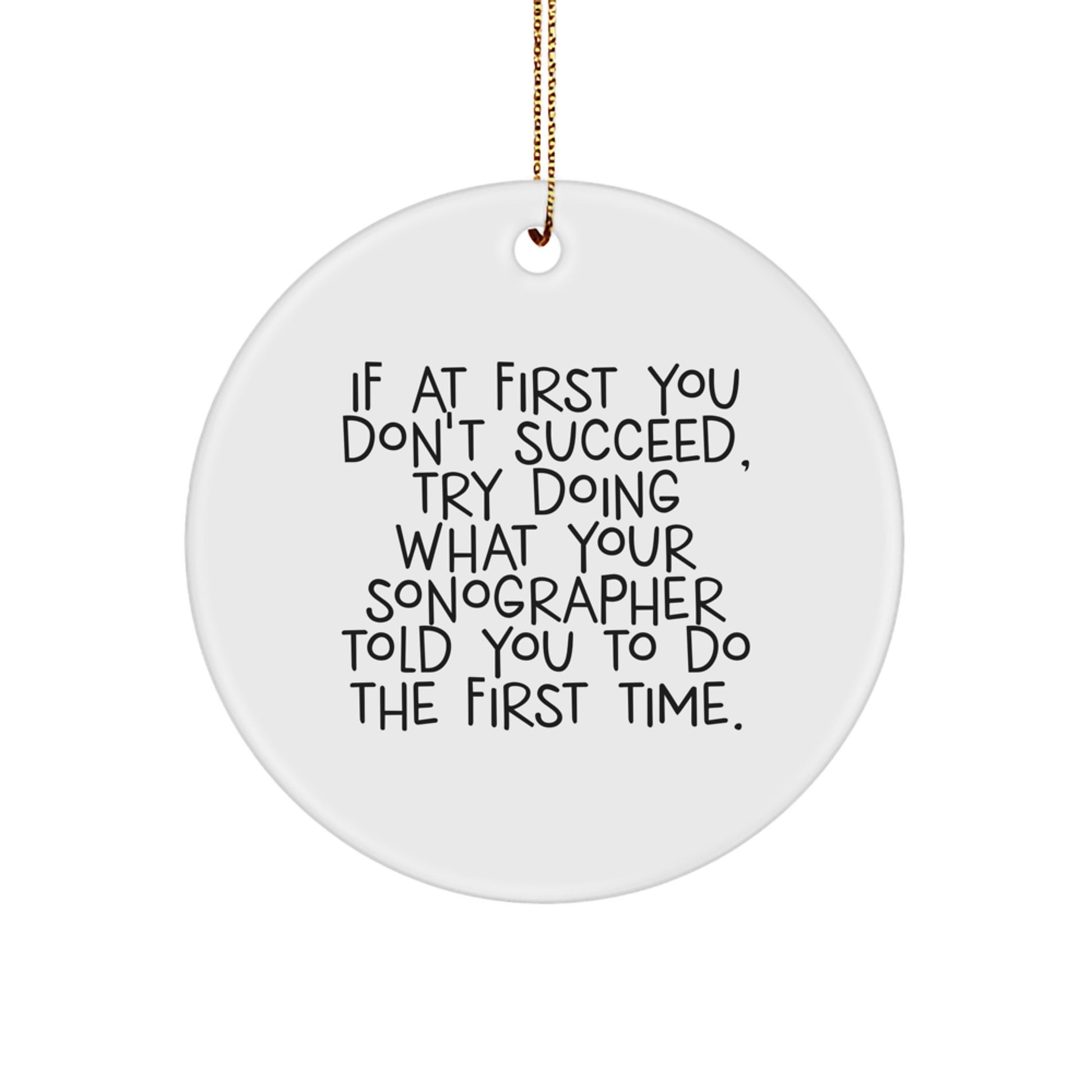 Sonographer Keepsake Bright Holiday Christmas Ornament for Him Gift - Image 1