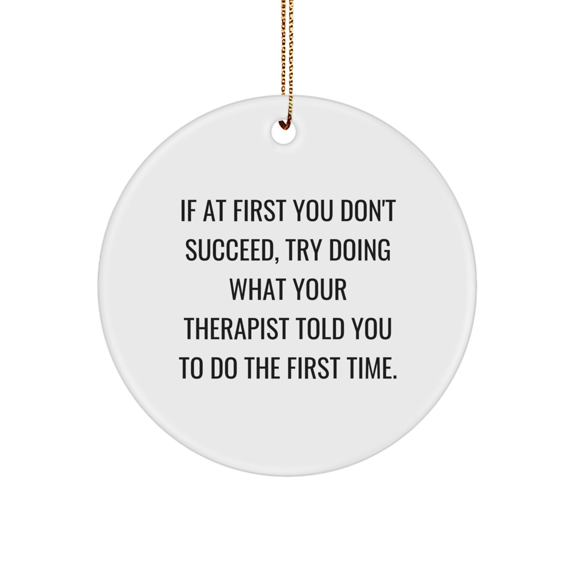 Therapist Circle Christmas Ornament for Coworkers Idea Gift Bright - Image 1