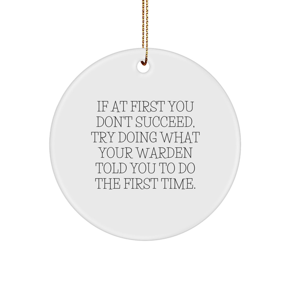 Warden Circle Ornament Keepsake Christmas Gift for Him - Image 1