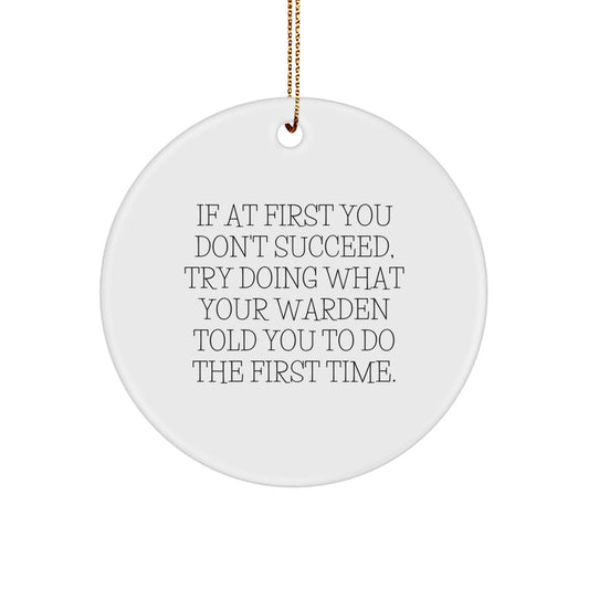 Warden Circle Ornament Keepsake Christmas Gift for Him - Image 1