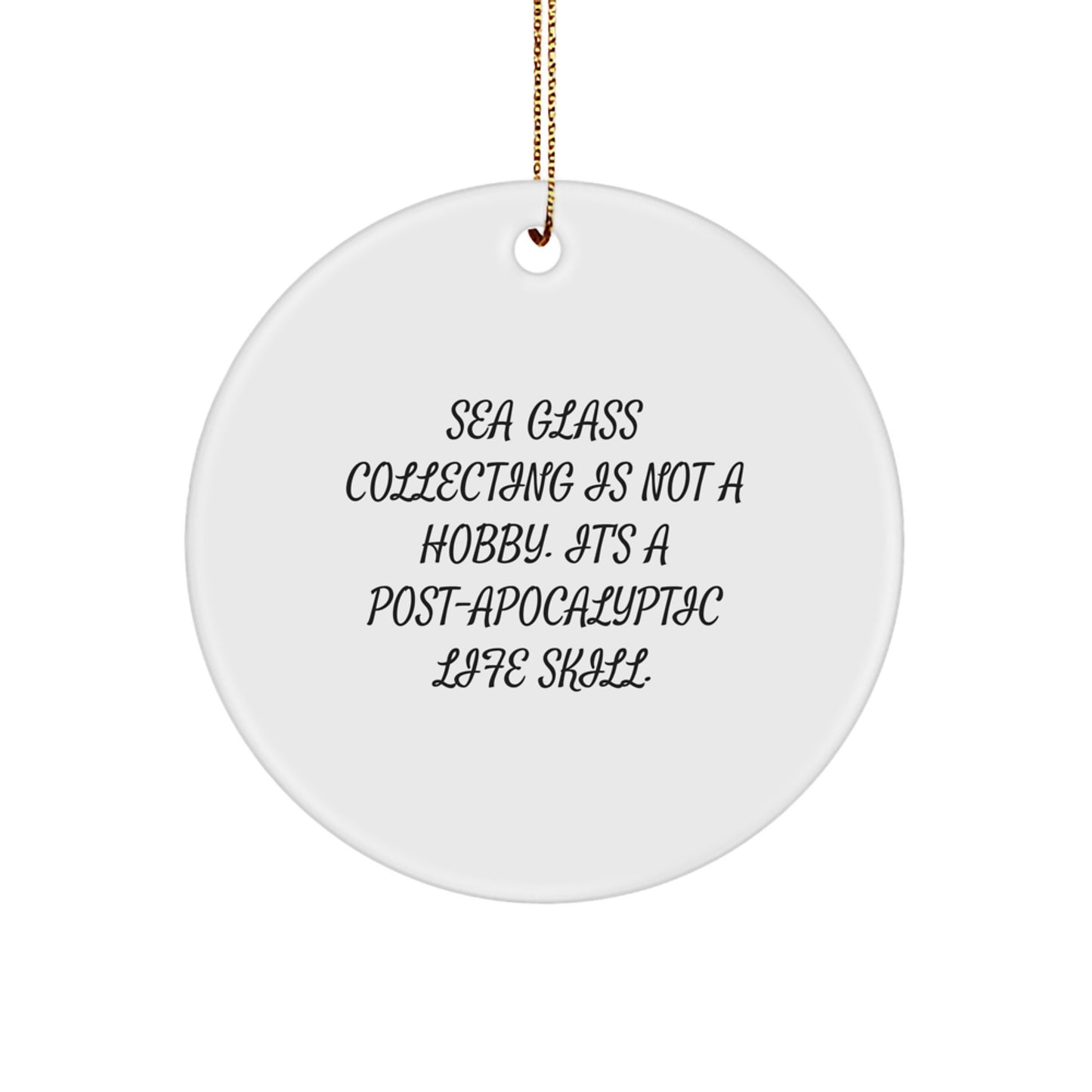 Christmas Gift for Her Present Sea Glass Collecting Ornament - Image 1