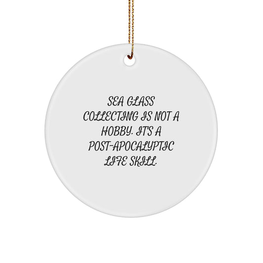 Christmas Gift for Her Present Sea Glass Collecting Ornament - Image 1