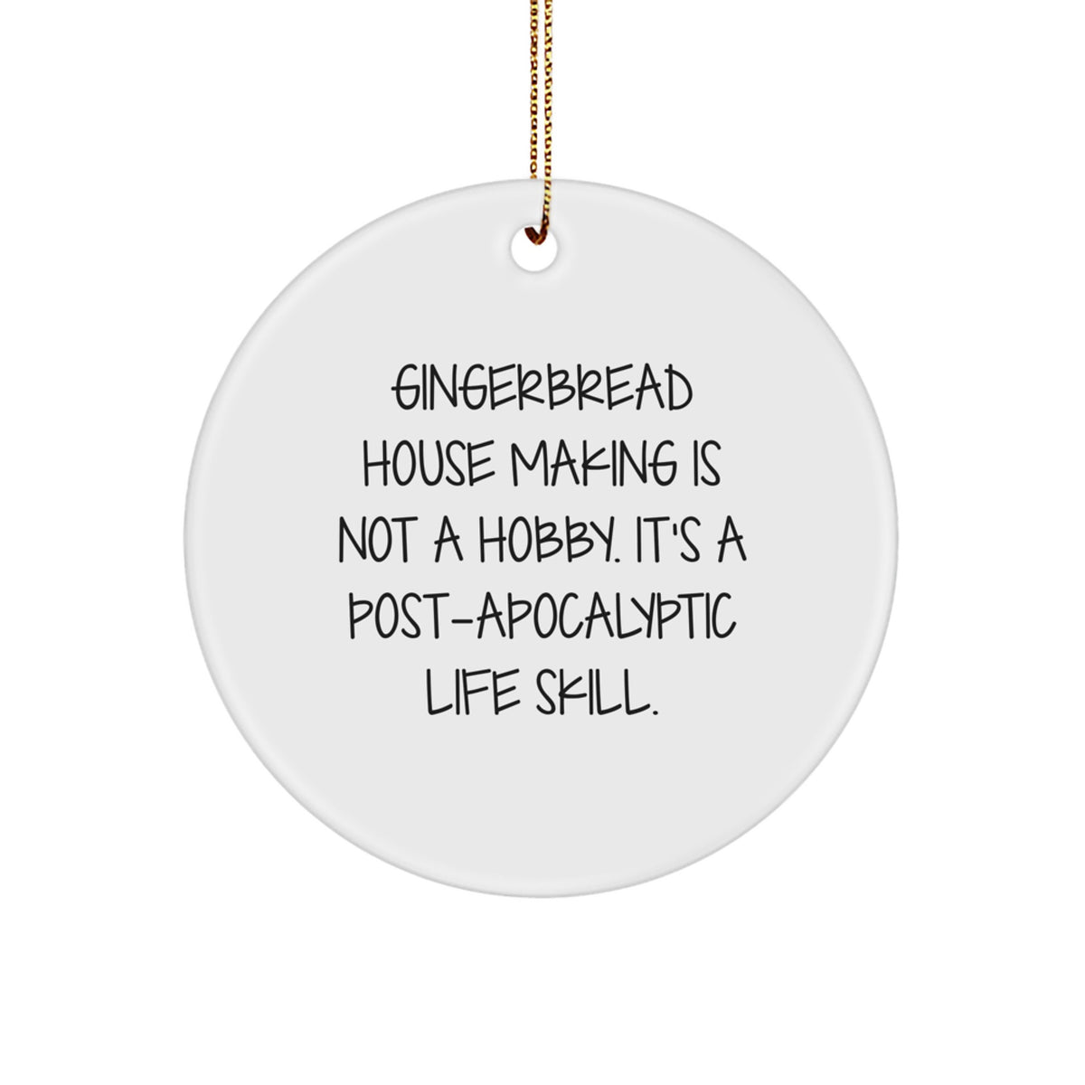 Gingerbread House Making Keepsake Christmas Ornament for Him Gift - Image 1