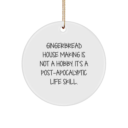 Gingerbread House Making Keepsake Christmas Ornament for Him Gift - Image 1