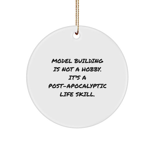 Christmas Gift for Her Model Building Circle Ornament Present - Image 1