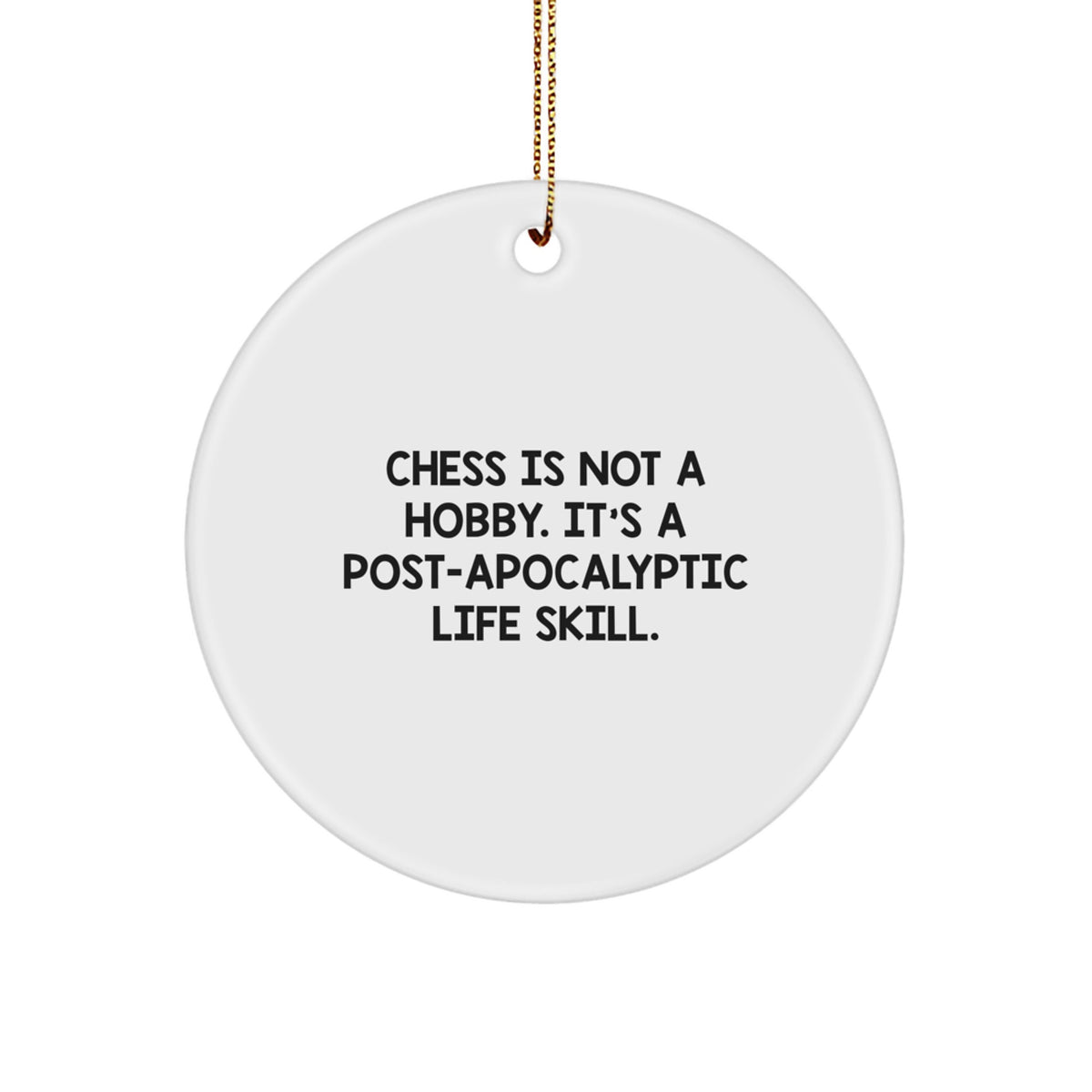 Chess Keepsake Circle Ornament for Him Christmas Gift - Image 1