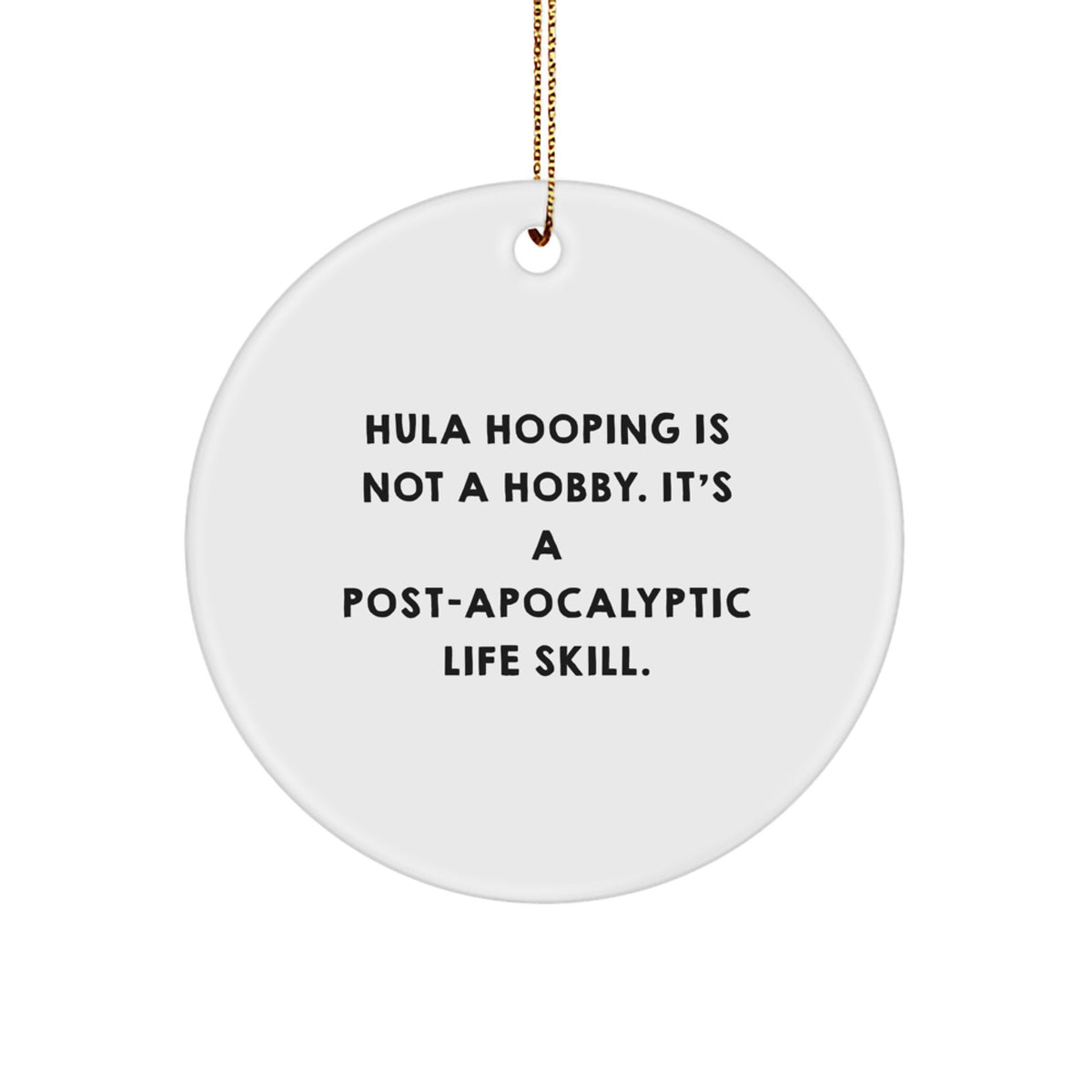 Hula Hooping Circle Ornament Present for Her Christmas Gift - Image 1