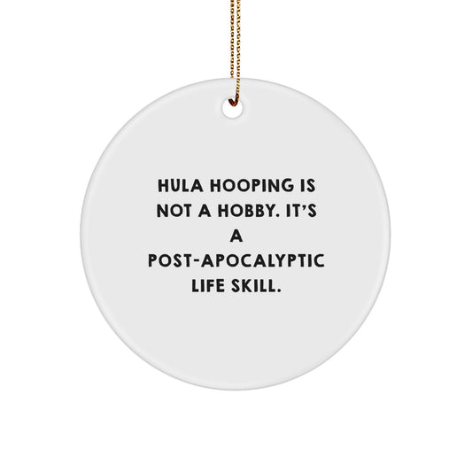 Hula Hooping Circle Ornament Present for Her Christmas Gift - Image 1