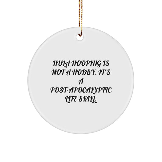 Hula Hooping Rebellious Novelty Christmas Ornament for Friends Gift - Image 1