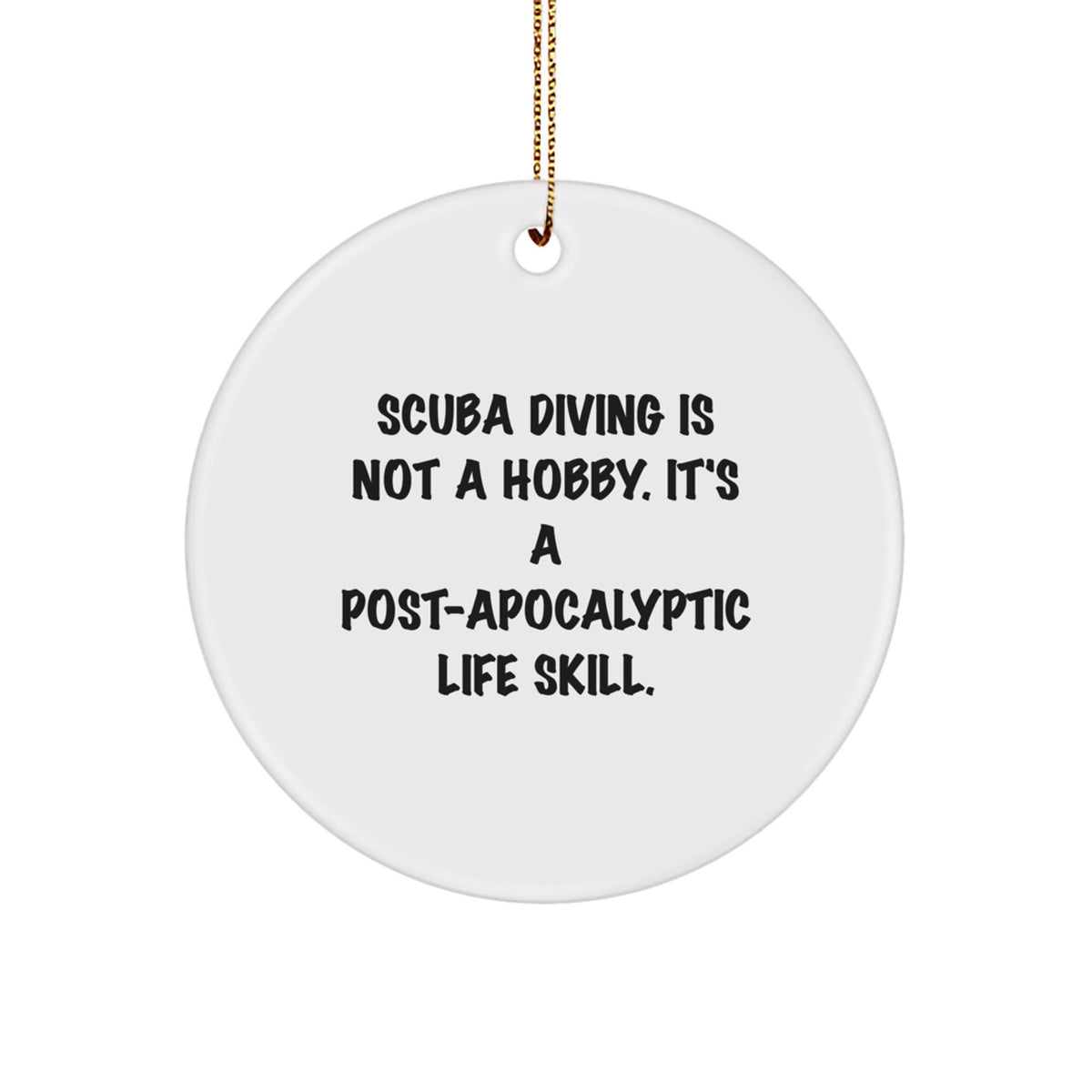 Scuba Diving Keepsake Vibrant Christmas Ornament for Him Gift Treasure - Image 1