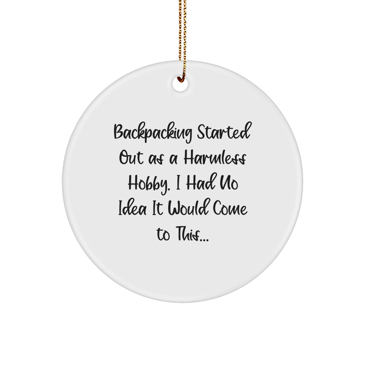 Backpacking Keepsake Christmas Ornament for Him Gift - Image 1