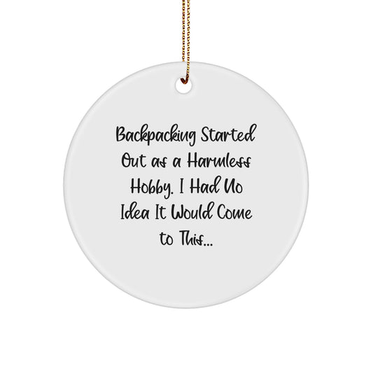 Backpacking Keepsake Christmas Ornament for Him Gift - Image 1