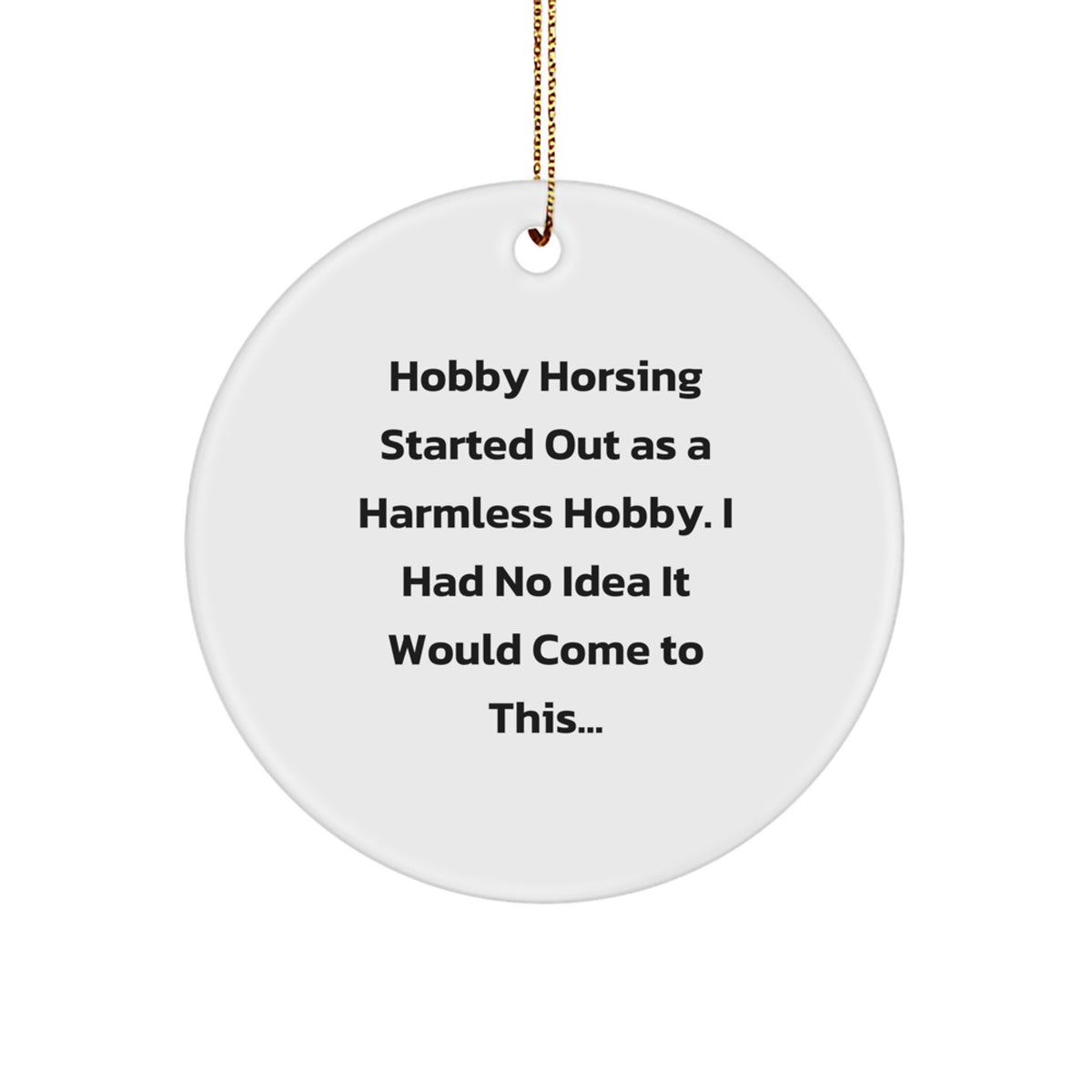 Hobby Horsing Keepsake Holiday Tree Ornament for Him Gift Bright Vibrant - Image 1