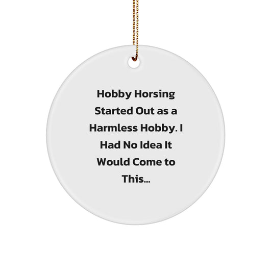 Hobby Horsing Keepsake Holiday Tree Ornament for Him Gift Bright Vibrant - Image 1