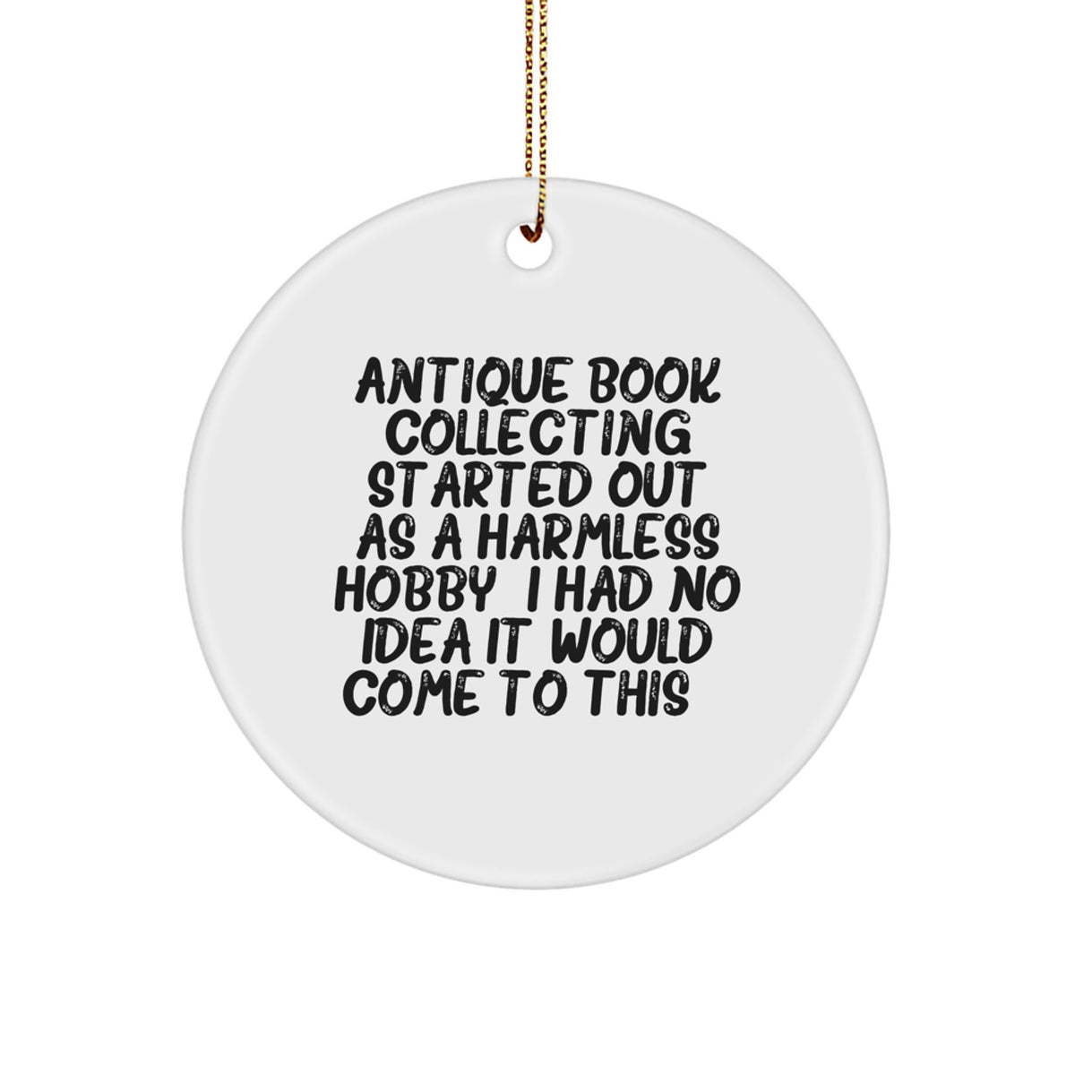 Antique Book Collecting Novelty Christmas Ornament for Friends Gift - Image 1