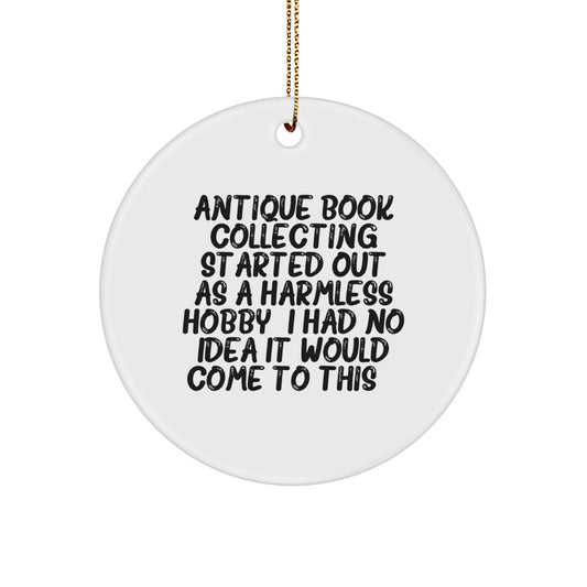 Antique Book Collecting Novelty Christmas Ornament for Friends Gift - Image 1