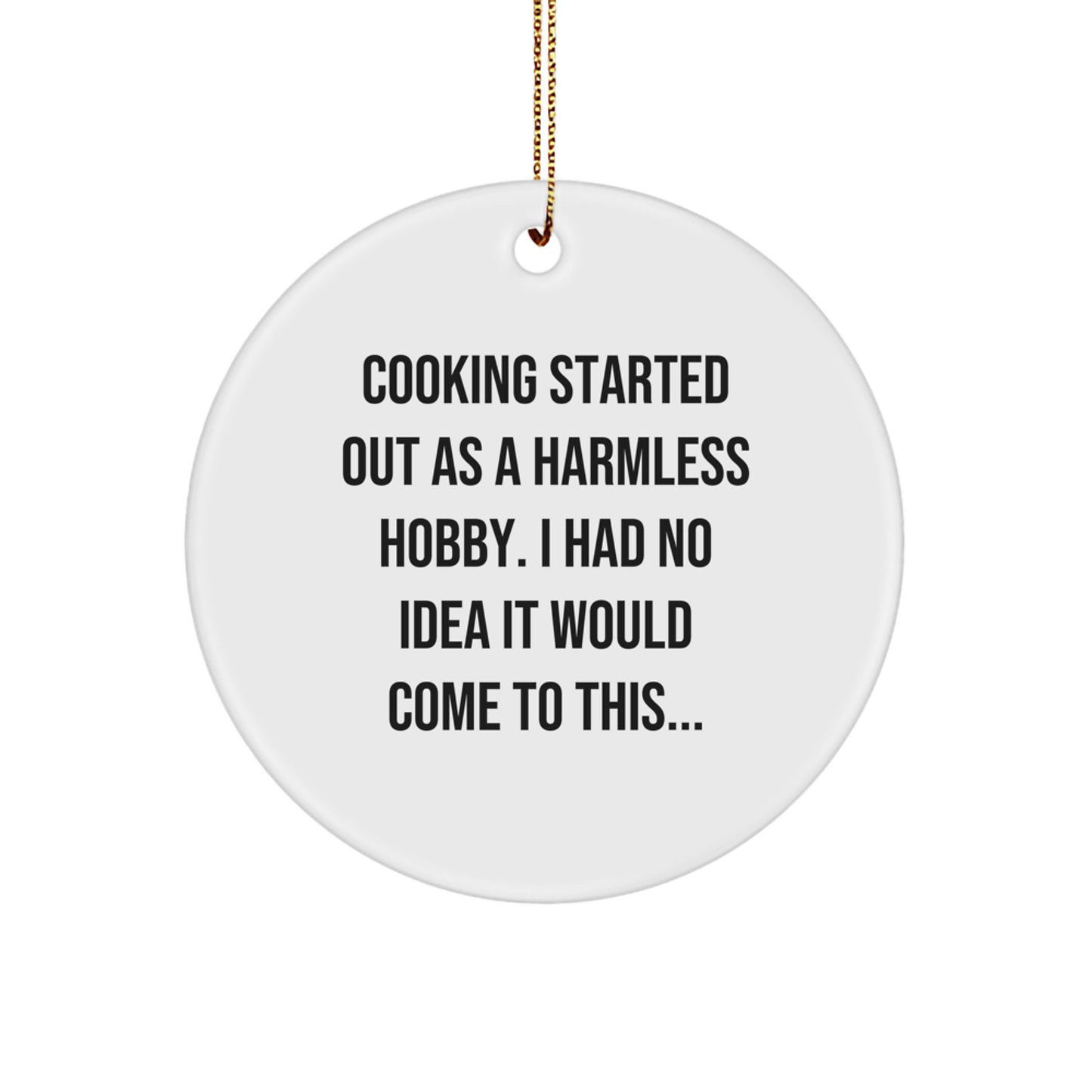 Novelty Cooking Christmas Ornament for Friends Gift – Kitchen Quote - Image 1