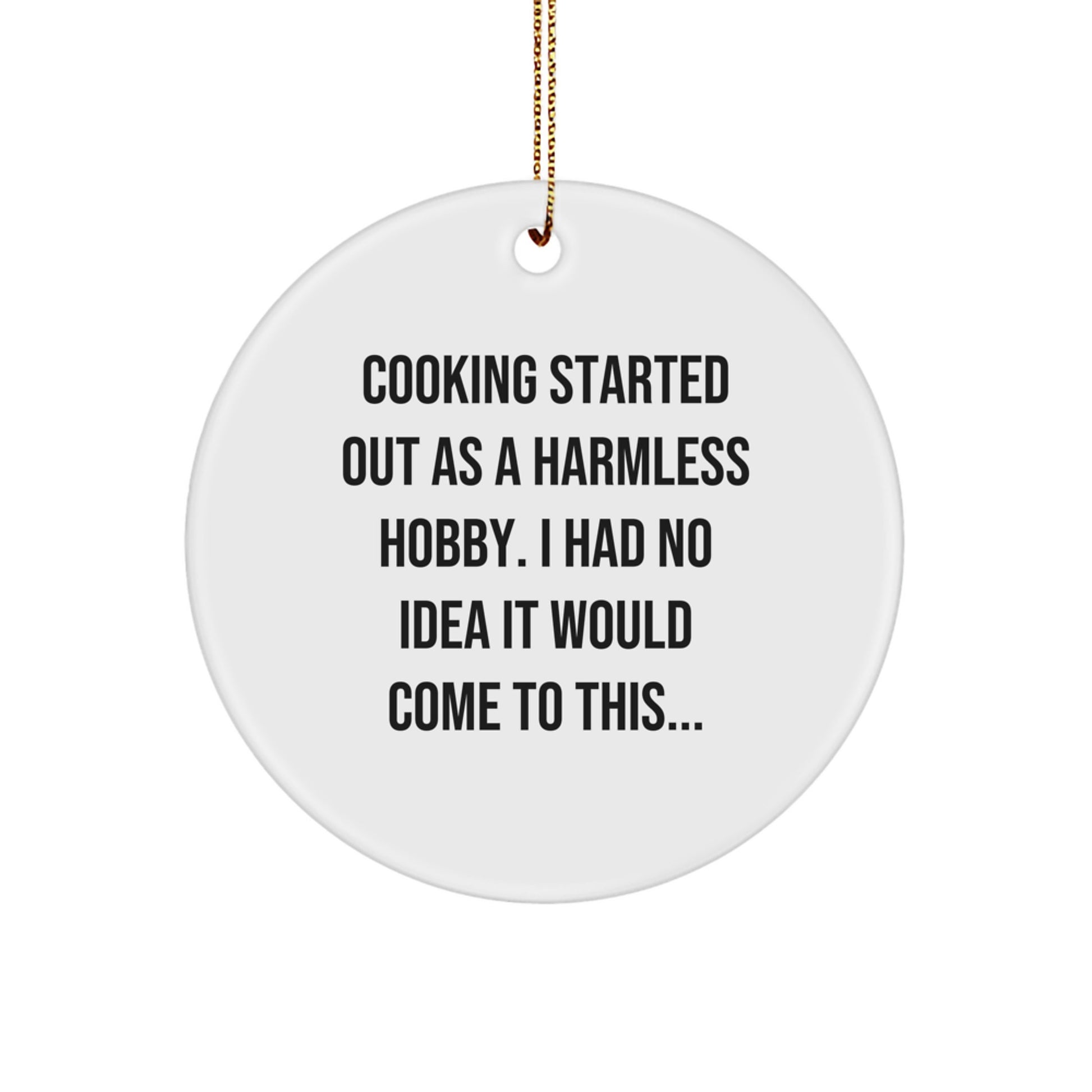 Novelty Cooking Christmas Ornament for Friends Gift – Kitchen Quote - Image 1