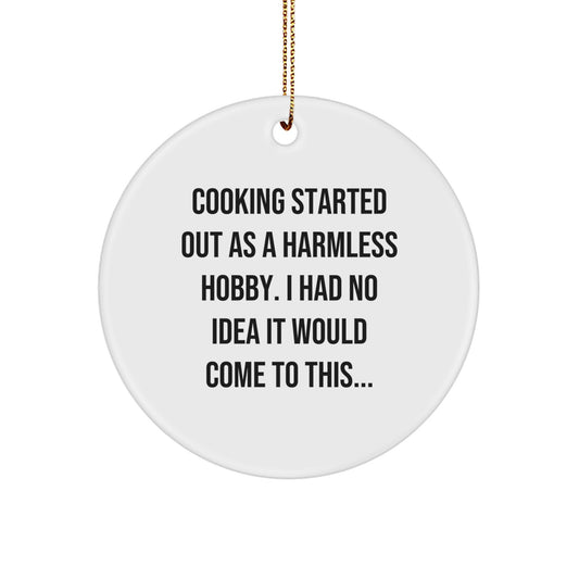 Novelty Cooking Christmas Ornament for Friends Gift – Kitchen Quote - Image 1
