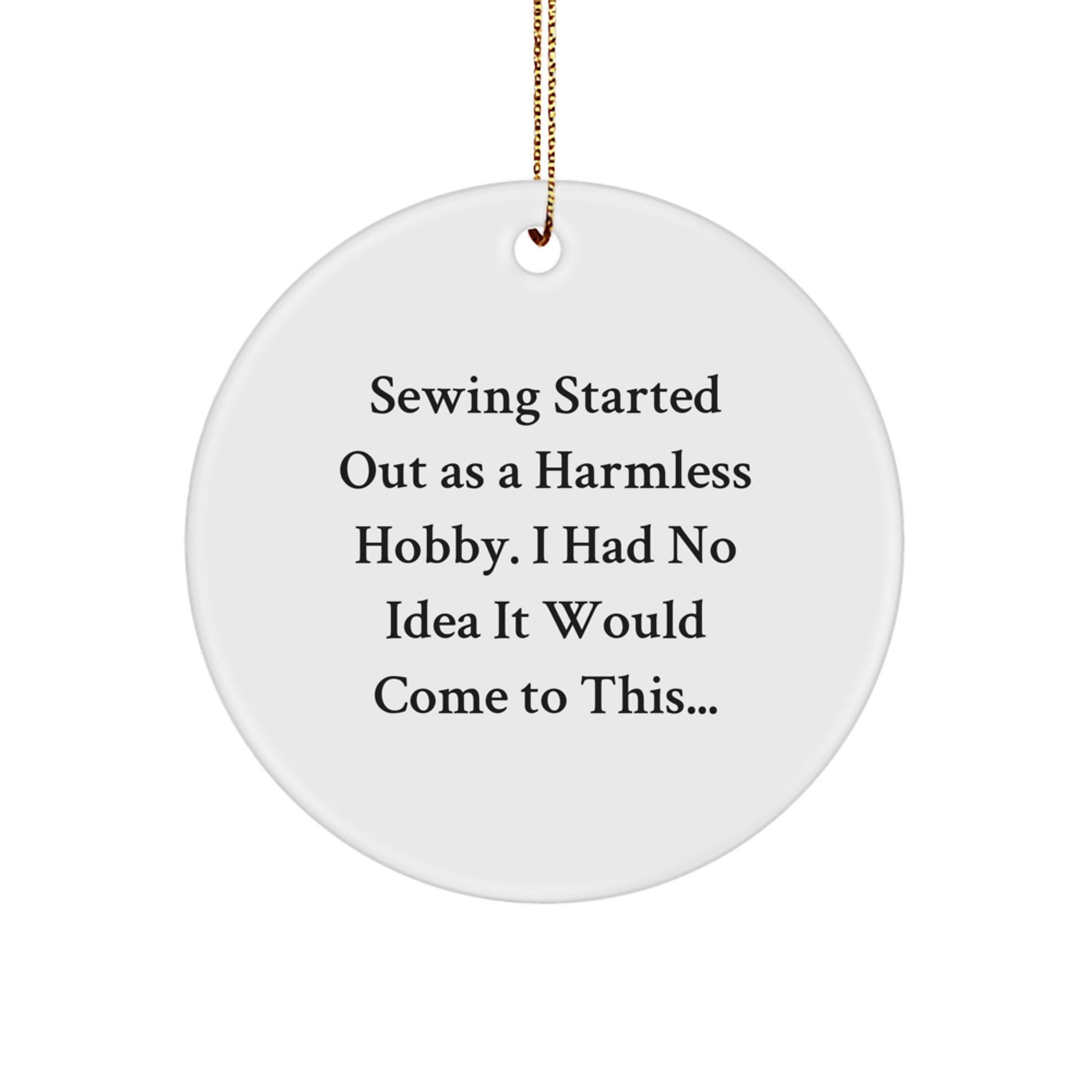 Christmas Unique Gift for Her Sewing Circle Bright Ornament – Present - Image 1