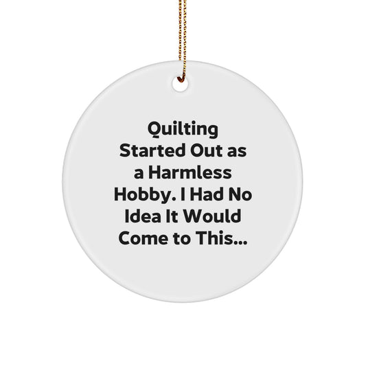 Quilting Keepsake Christmas Ornament for Him Gift - Image 1