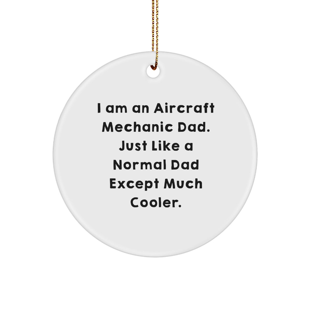 Aircraft Mechanic Dad Christmas Ornament Gift for Her Present - Image 1