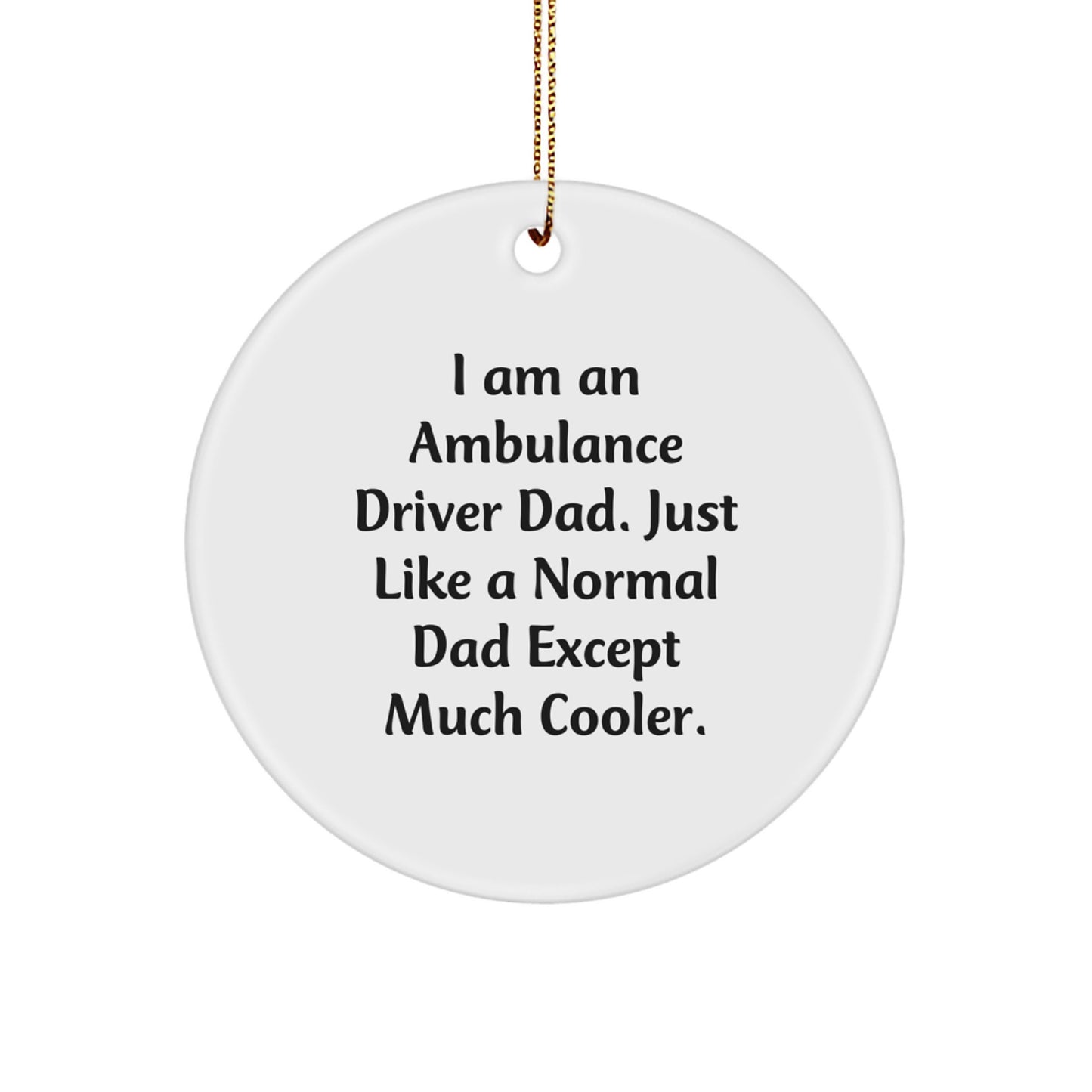 Ambulance Driver Keepsake Christmas Ornament for Him Gift - Image 1