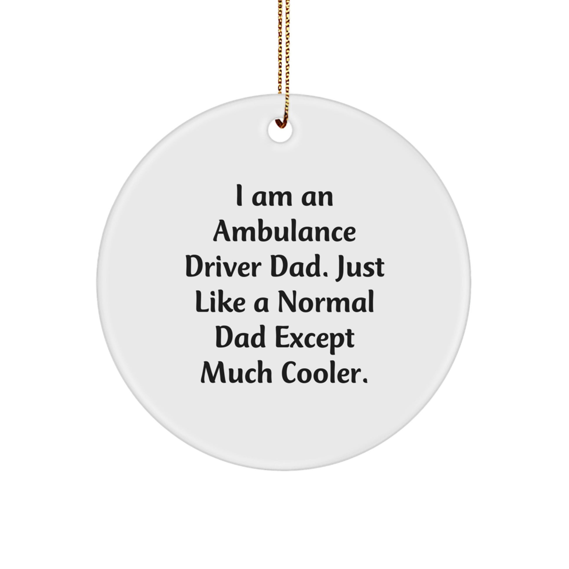 Ambulance Driver Keepsake Christmas Ornament for Him Gift - Image 1