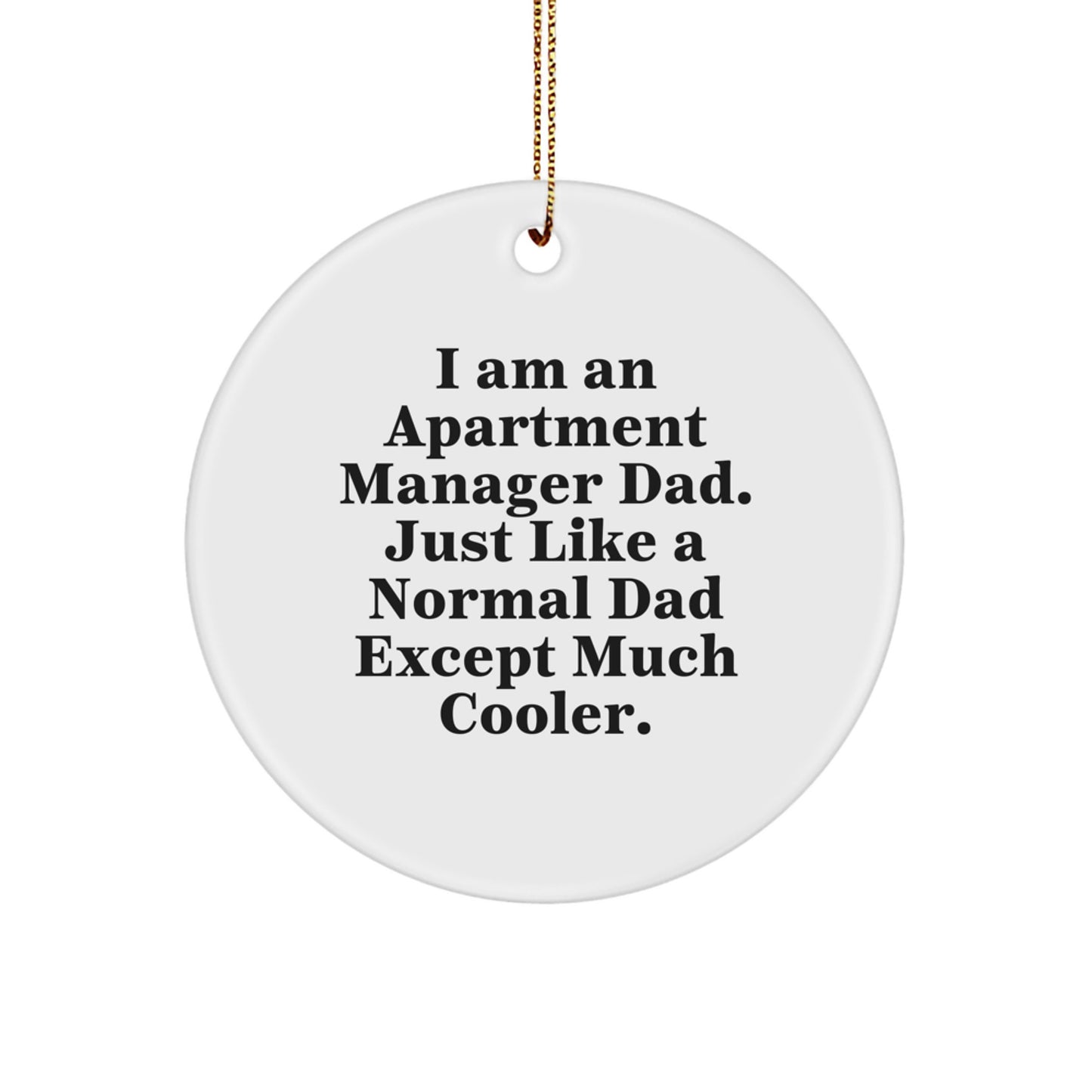 Apartment Manager Dad Keepsake Christmas Ornament for Him Gift Cool Tree - Image 1