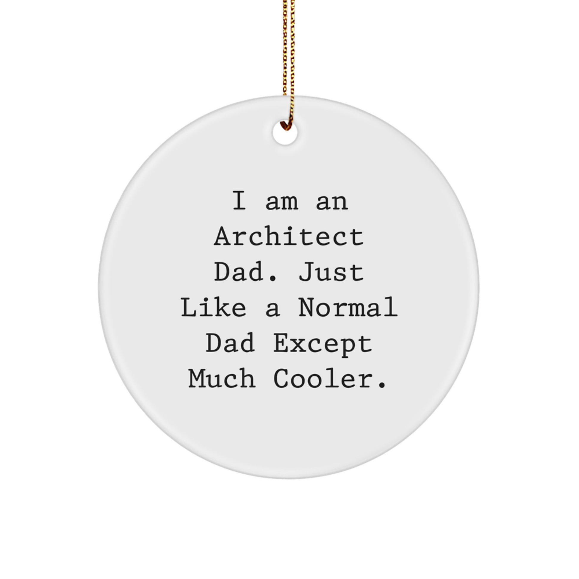 Funny Architect Dad Circle Ornament Gifts from Family for Architect Men - Image 1
