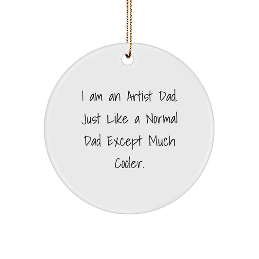 Christmas Gift for Her Artist Dad Ornament Present - Image 1