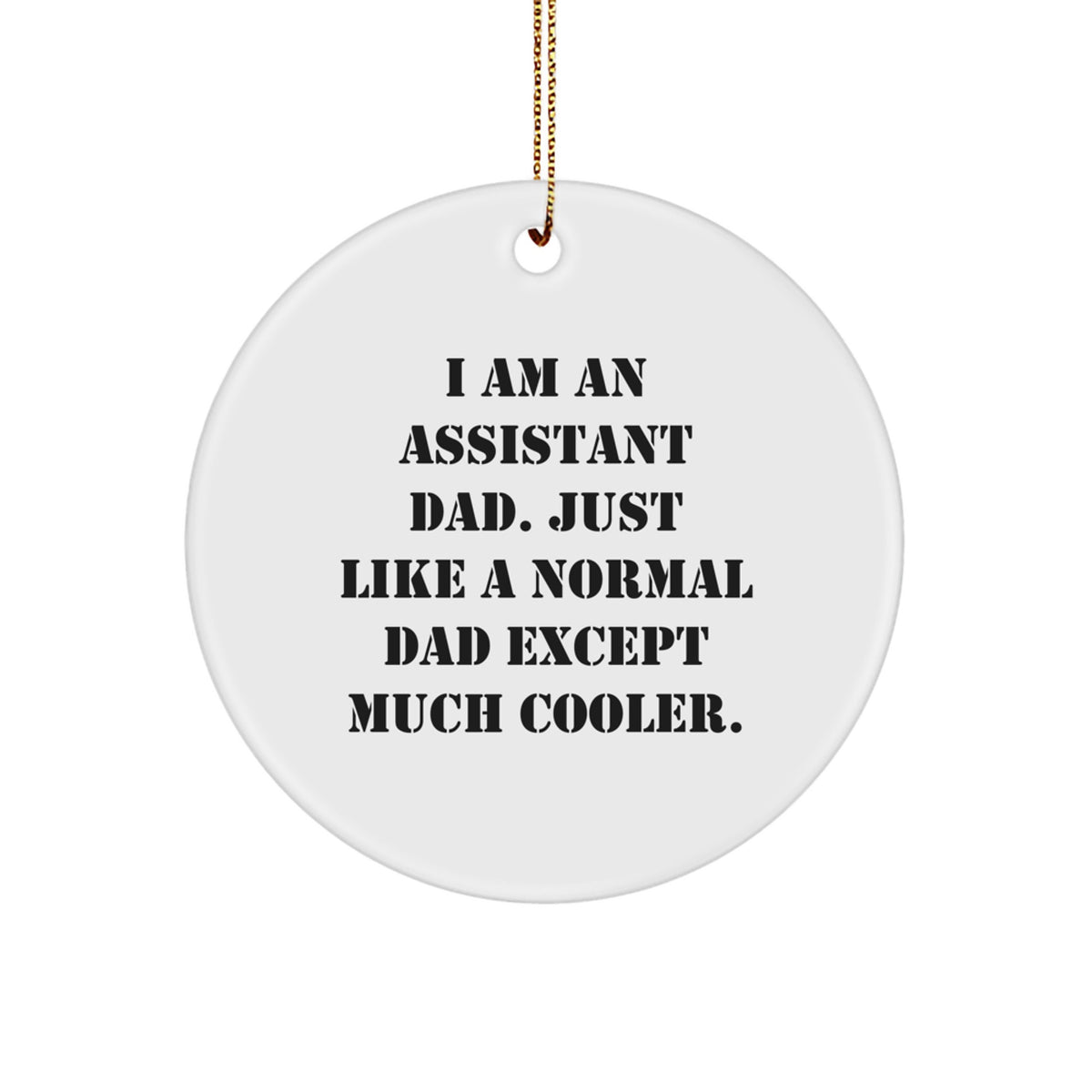 Assistant Dad Keepsake Christmas Ornament for Him Much Cooler Gift - Image 1