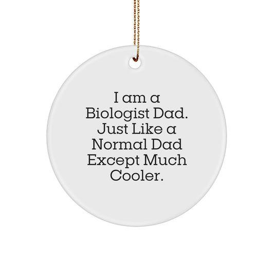 Christmas Unique Gift for Her Biologist Dad Ornament Present Bright Glow - Image 1