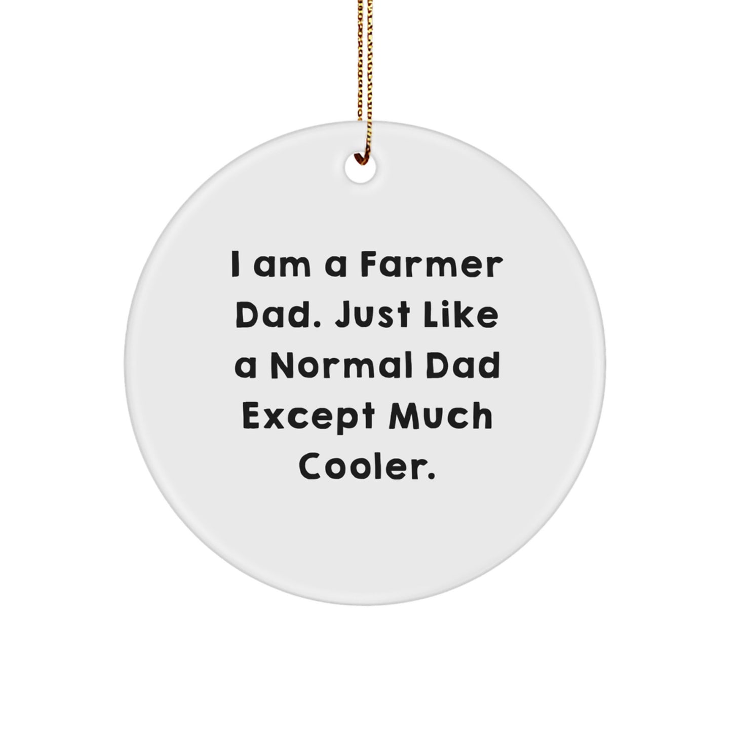 Cool Farmer Dad Novelty Christmas Ornament for Friends Gift - Image 1
