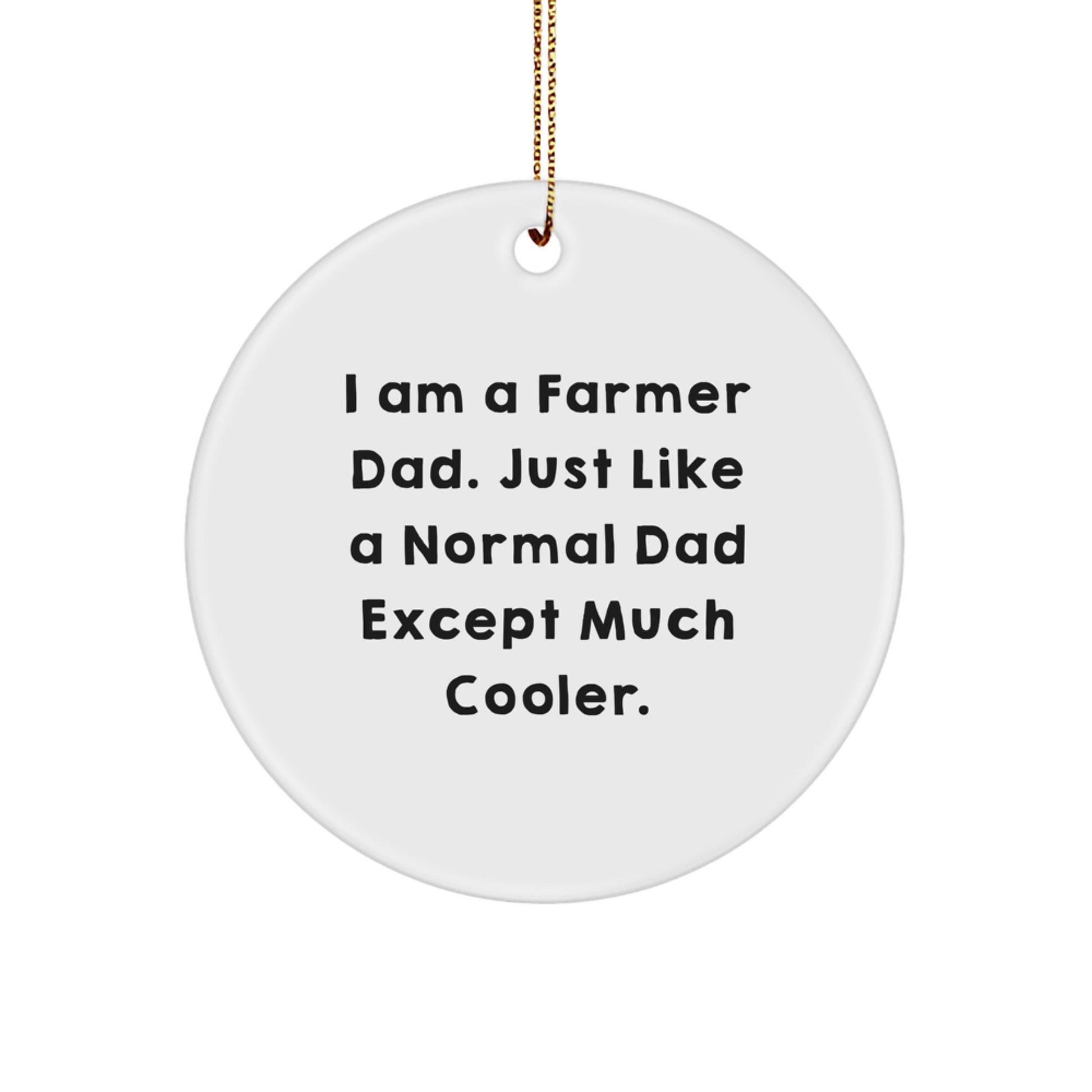 Cool Farmer Dad Novelty Christmas Ornament for Friends Gift - Image 1