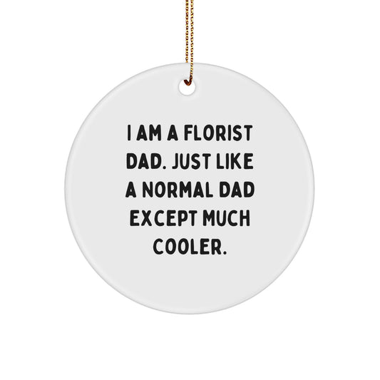 Florist Dad Keepsake Bright Christmas Tree Ornament for Him Gift - Image 1