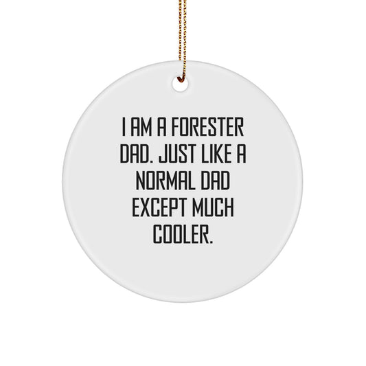 Cool Forester Dad Christmas Ornament Novelty Gift for Friends - Image 1