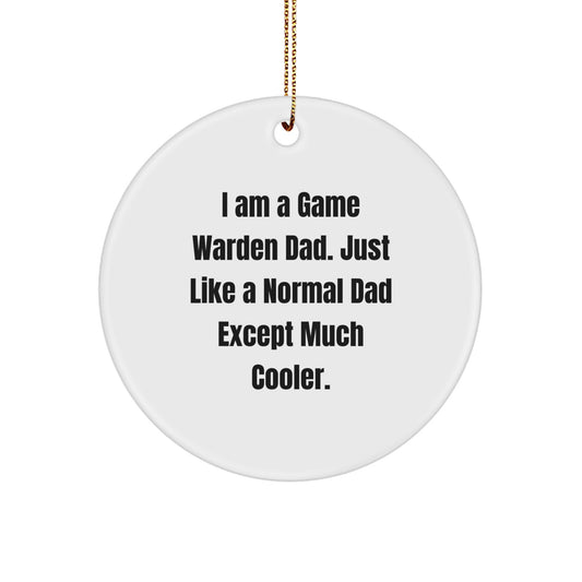 Game Warden Dad Keepsake Holiday Christmas Ornament for Him Gift - Image 1