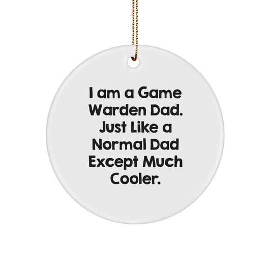 Christmas Gift for Her Game Warden Dad Ornament Present - Image 1