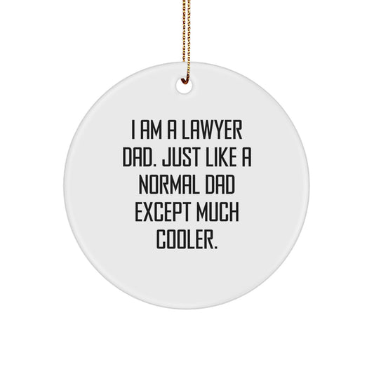 Christmas Gift for Her Lawyer Dad Ornament Present - Image 1