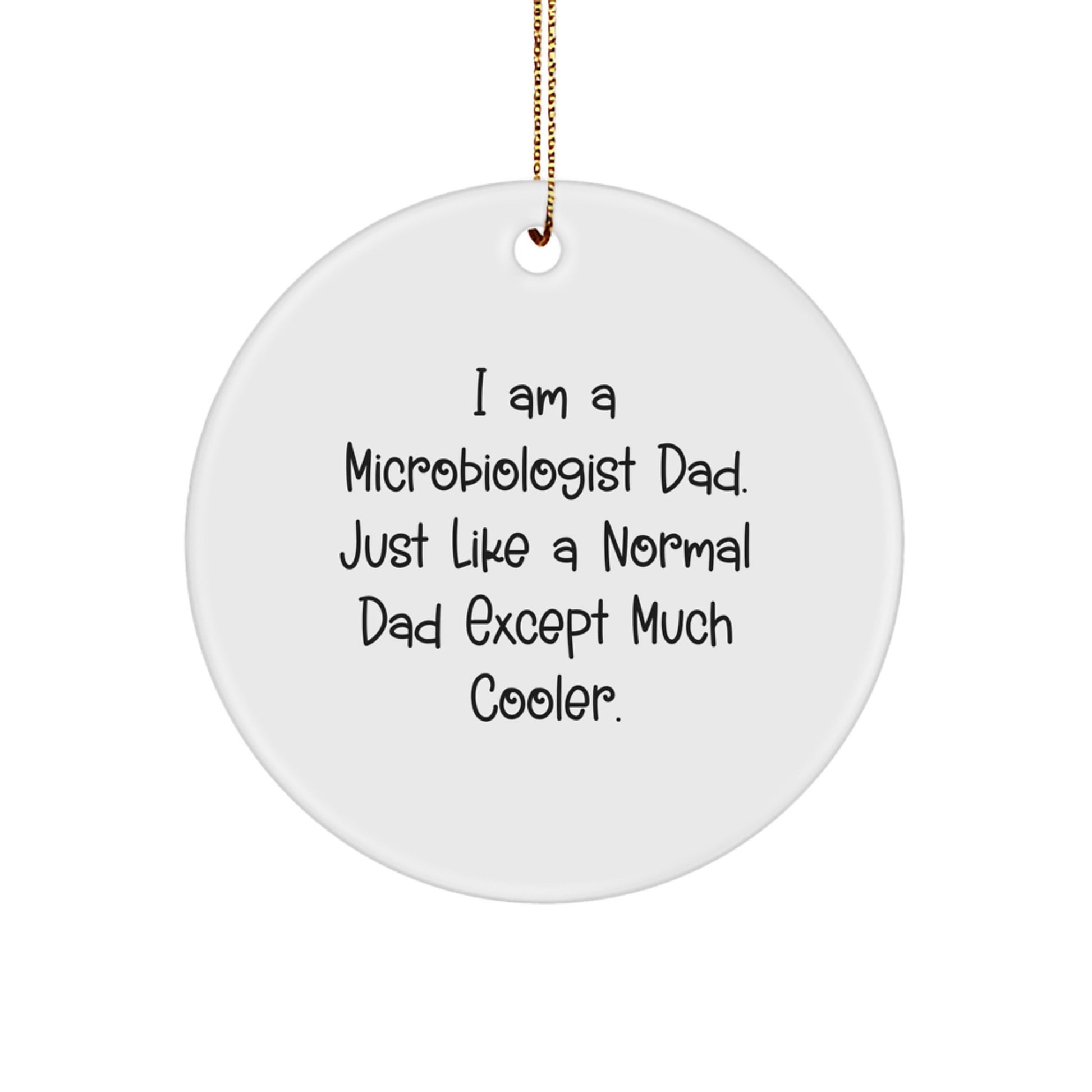 Novelty Microbiologist Dad Christmas Ornament for Friends Gift – Cool - Image 1
