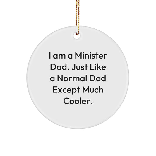 Minister Dad Keepsake Christmas Ornament for Him Christmas Gift - Image 1