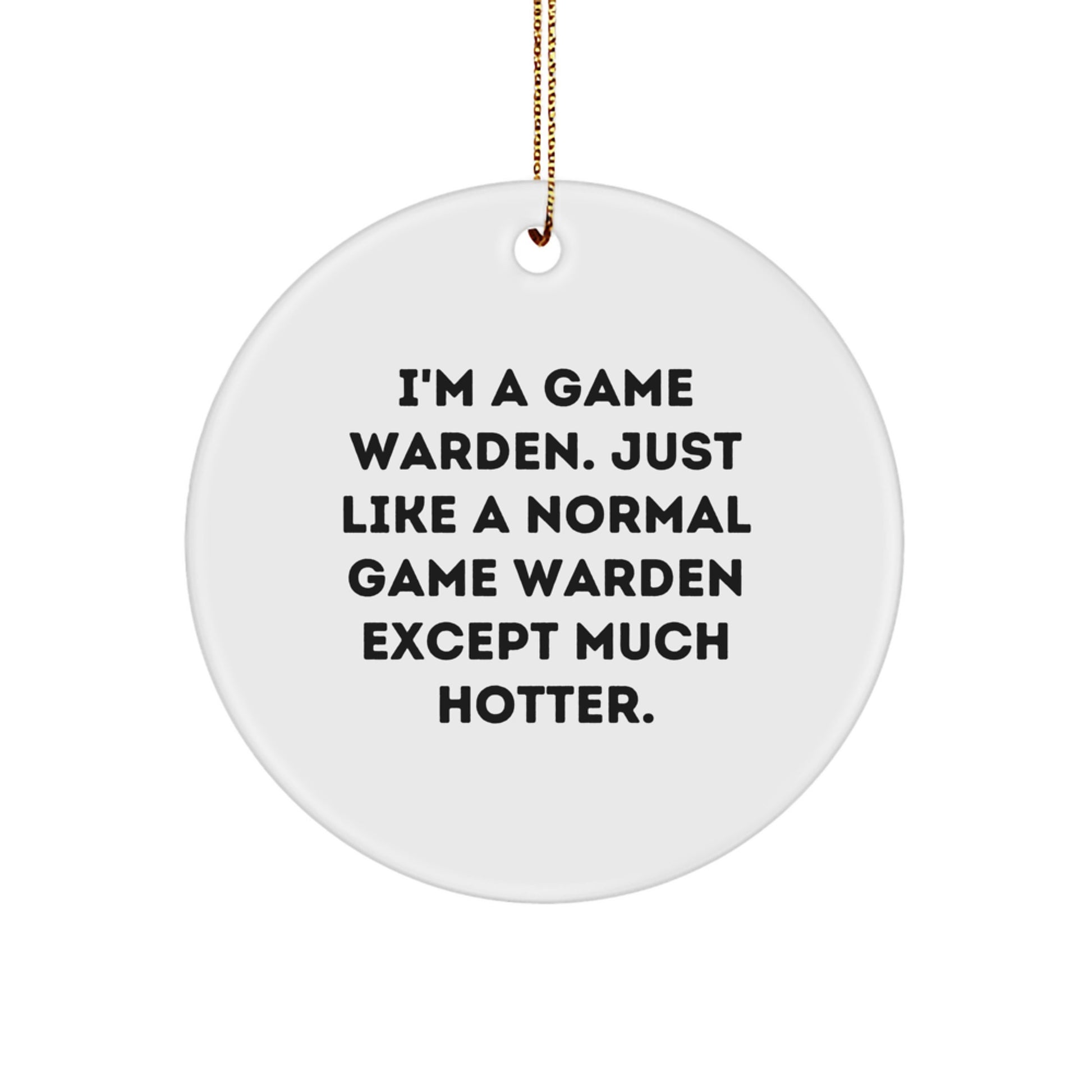 Funny Game Warden Gifts for Men, 'I'm A Game Warden' Ornament, Christmas Unique Gifts from Friends, Family, or Coworkers - Image 1
