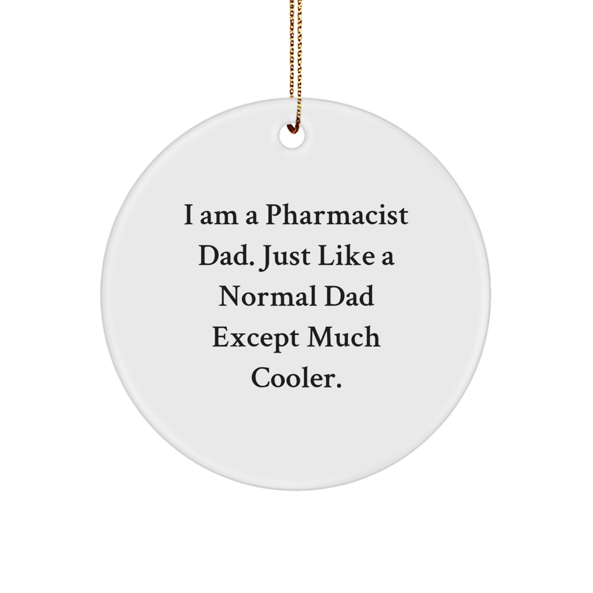 Christmas Gift Pharmacist Circle Ornament for Her Present - Image 1