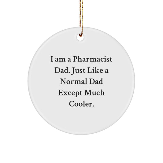 Christmas Gift Pharmacist Circle Ornament for Her Present - Image 1