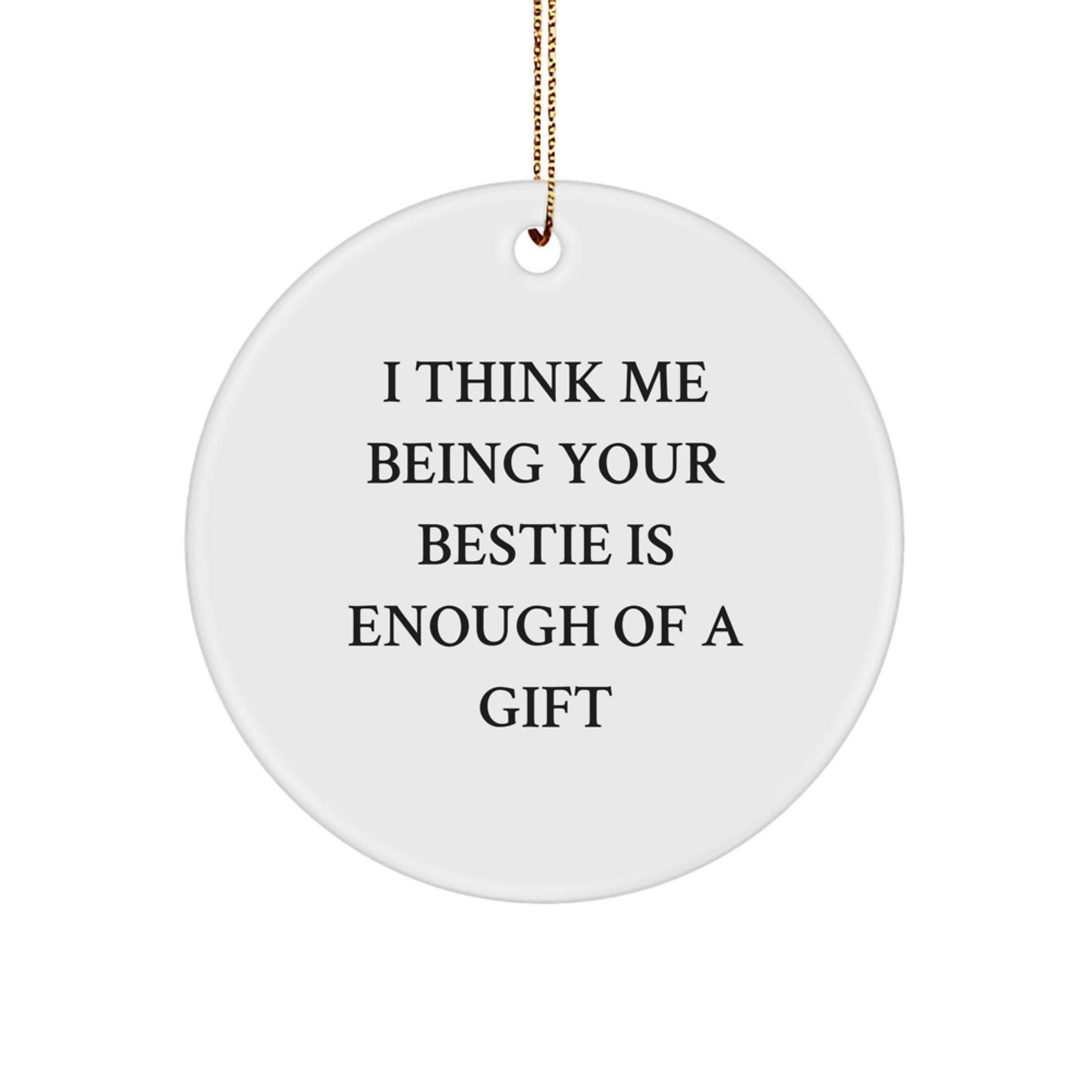 Bestie Keepsake Christmas Ornament for Him Holiday Bright Gift - Image 1