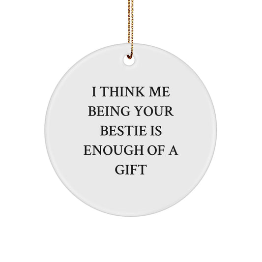 Bestie Keepsake Christmas Ornament for Him Holiday Bright Gift - Image 1