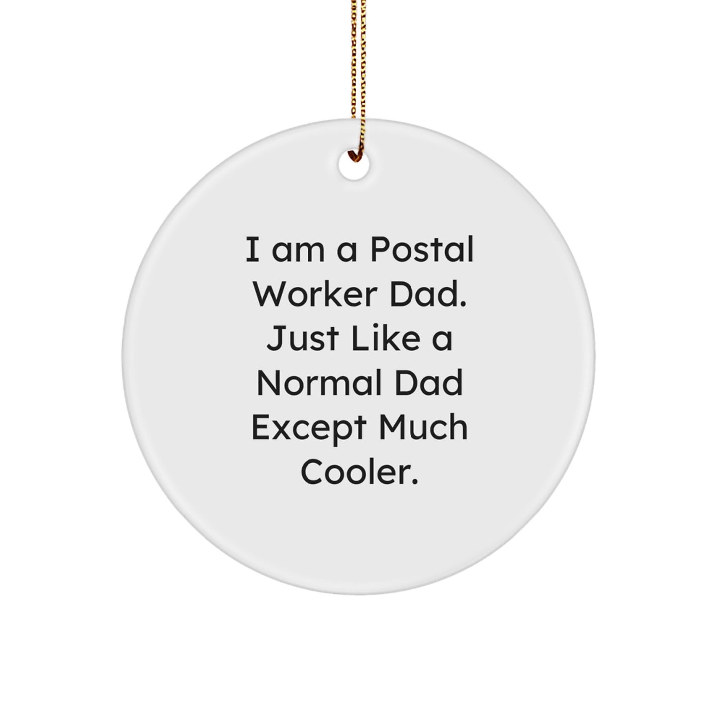 Postal Worker Keepsake Dad Holiday Christmas Tree Ornament for Him Gift - Image 1